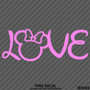 Love: Minnie Ears Disney Inspired Vinyl Decal - S4S Designs