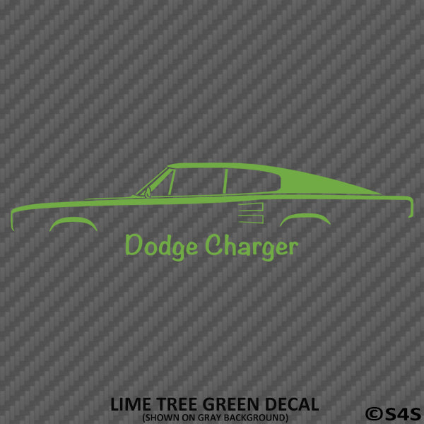 1966-67 Dodge Charger Classic Car Silhouette Vinyl Decal - S4S Designs