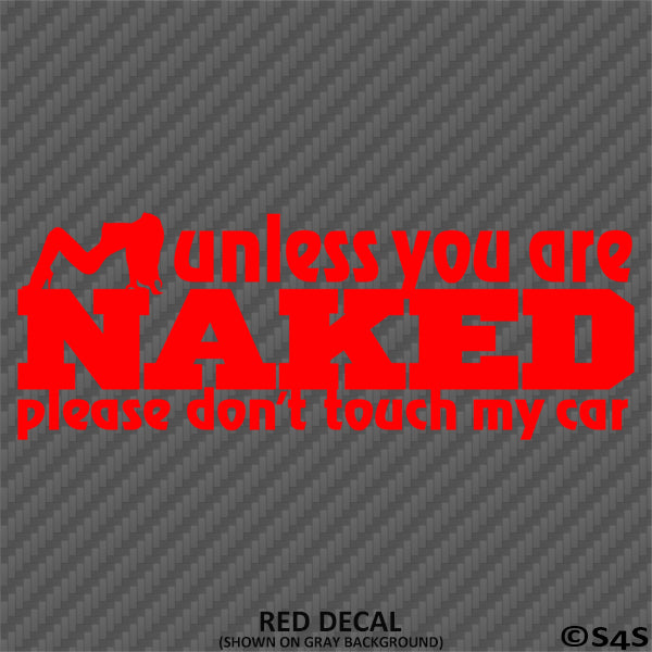 Unless You Are Naked Please Don't Touch My Car Sexy Girl Car Show Vinyl Decal
