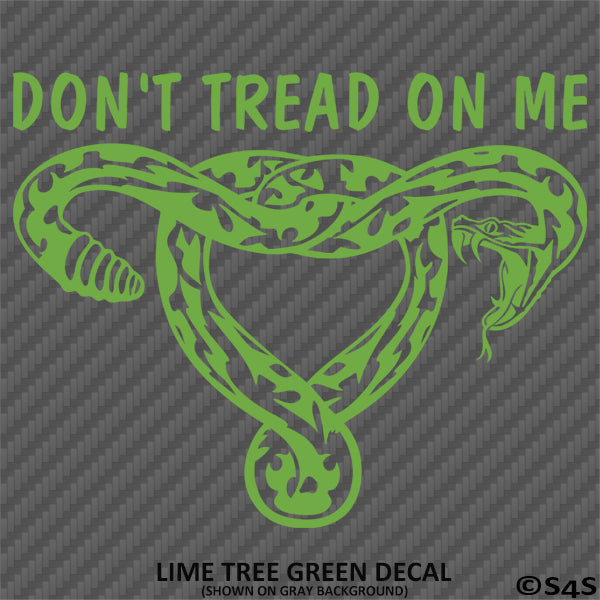 Gadsden No Step On Snek Green Vinyl Decal Bumper Sticker