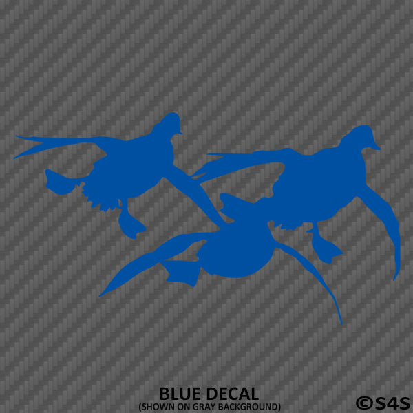 Flying Ducks Silhouette Hunting Vinyl Decal - S4S Designs
