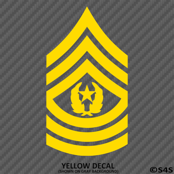 E-9 Command Sergeant Major Rank US Army Military Vinyl Decal - S4S Designs