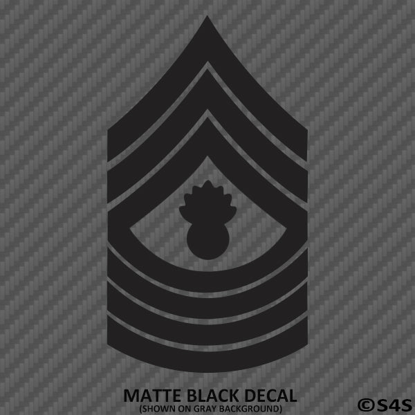 E-9 Master Gunnery Sergeant Rank US Army Military Vinyl Decal - S4S Designs