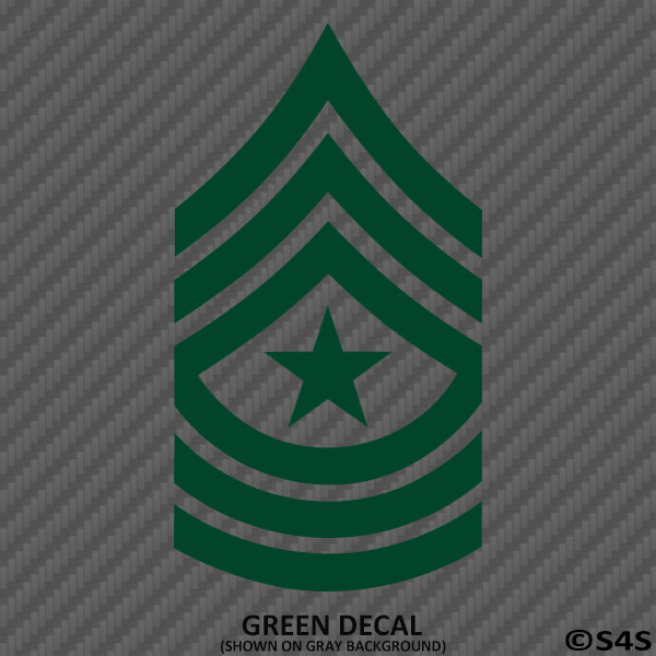 E-9 Sergeant Major Rank US Army Military Vinyl Decal - S4S Designs