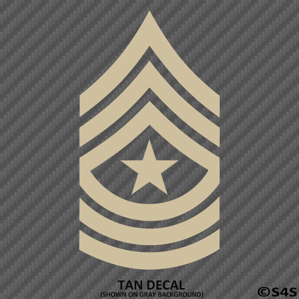 E-9 Sergeant Major Rank US Army Military Vinyl Decal - S4S Designs