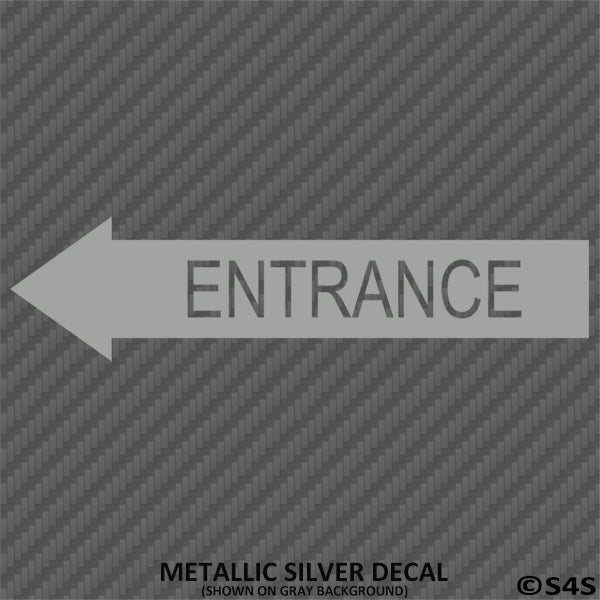 Business Decal: Entrance Arrow LEFT Vinyl Decal - S4S Designs