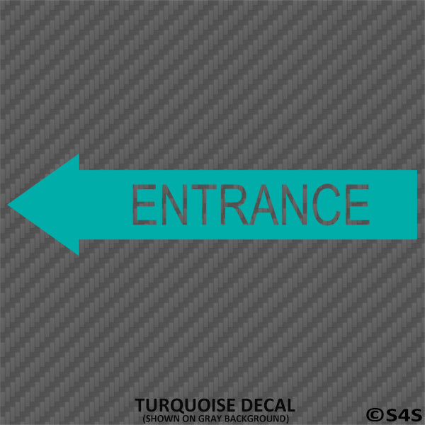 Business Decal: Entrance Arrow LEFT Vinyl Decal - S4S Designs