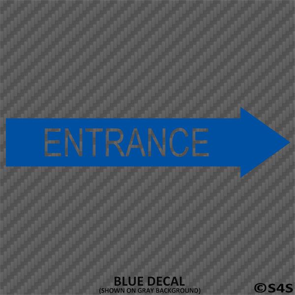 Business Decal: Entrance Arrow RIGHT Vinyl Decal - S4S Designs