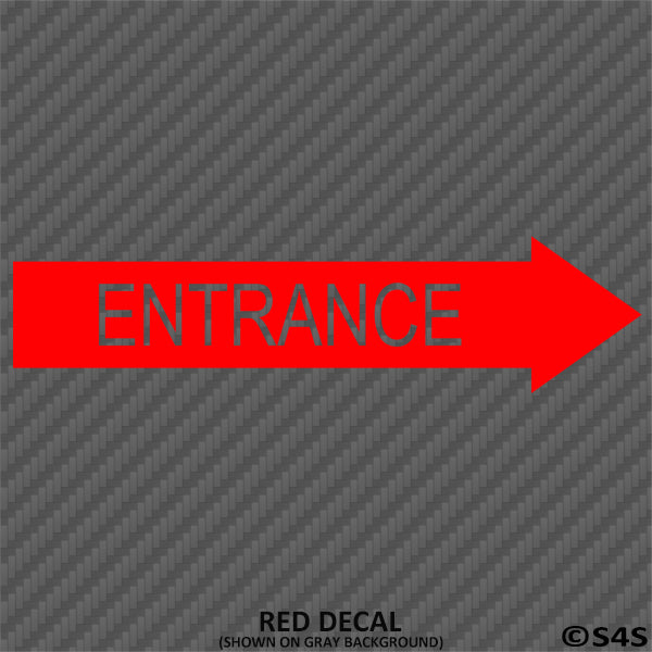 Business Decal: Entrance Arrow RIGHT Vinyl Decal - S4S Designs