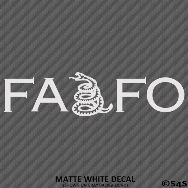 FAFO - Fuck Around And Find Out Gadsden Snake Vinyl Decal