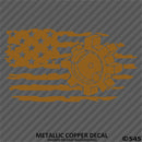 American Flag: Distressed Patriotic AR Bolt Horizontal Vinyl Decal - S4S Designs
