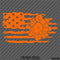 American Flag: Distressed Patriotic AR Bolt Horizontal Vinyl Decal - S4S Designs