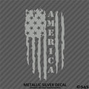 American Flag: Distressed Patriotic "America" Vertical Vinyl Decal
