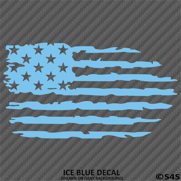 American Flag: Distressed Patriotic Version 2 Vinyl Decal – S4S