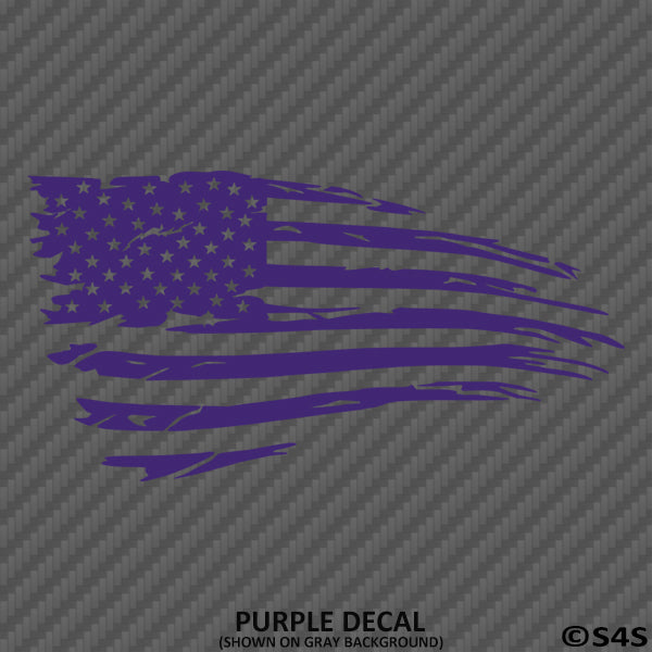 American Flag: Distressed Patriotic Vinyl Decal - S4S Designs