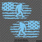 Distressed Flag: Sasquatch Big Foot Pair Vinyl Decal - S4S Designs