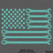 American Flag: Bolts And Wrenches Vinyl Decal