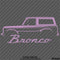 Ford Bronco Style Truck Silhouette Vinyl Decal