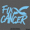 Fuck Cancer Awareness Ribbon Vinyl Decal Style 2