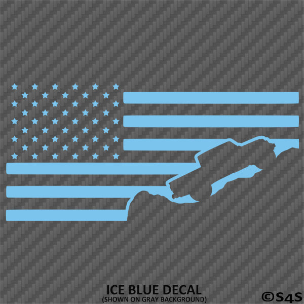 For Jeep: Gladiator American Flag Vinyl Decal Version 1