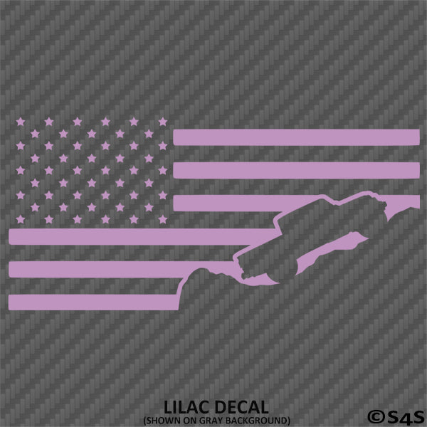 For Jeep: Gladiator American Flag Vinyl Decal Version 1