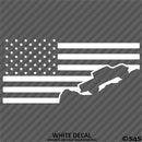 For Jeep: Gladiator American Flag Vinyl Decal Version 1