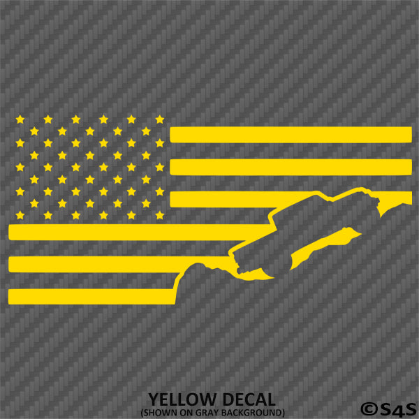 For Jeep: Gladiator American Flag Vinyl Decal Version 1