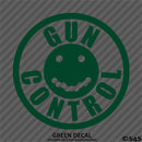 Gun Control Smiley Face Firearms Vinyl Decal