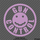 Gun Control Smiley Face Firearms Vinyl Decal