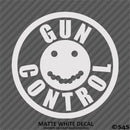 Gun Control Smiley Face Firearms Vinyl Decal