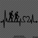 Heartbeat: Hikers Hiking Love Vinyl Decal