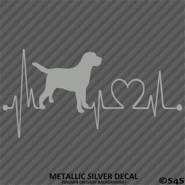 Heartbeat: Labrador Retriever Love Vinyl Decal
