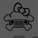Jeep Girl Hello Kitty Skull & Crossbones Vinyl Decal - S4S Designs