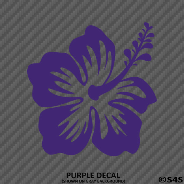 Hawaiian Hibiscus Flower Vinyl Decal - S4S Designs