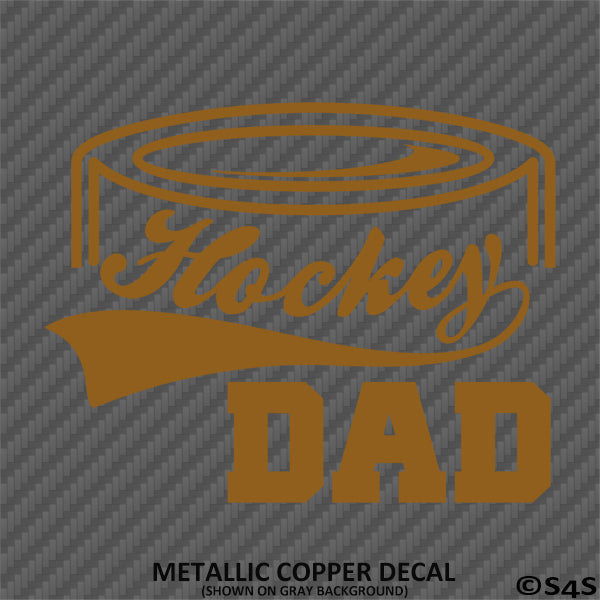 Hockey Dad Puck Sports Vinyl Decal