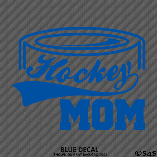 Hockey Mom Puck Sports Vinyl Decal