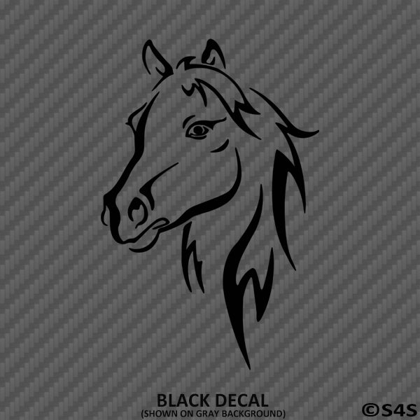 Horse Head Silhouette Vinyl Decal Version 1 - S4S Designs