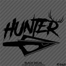 Bow Hunter Arrow and Antlers Vinyl Decal