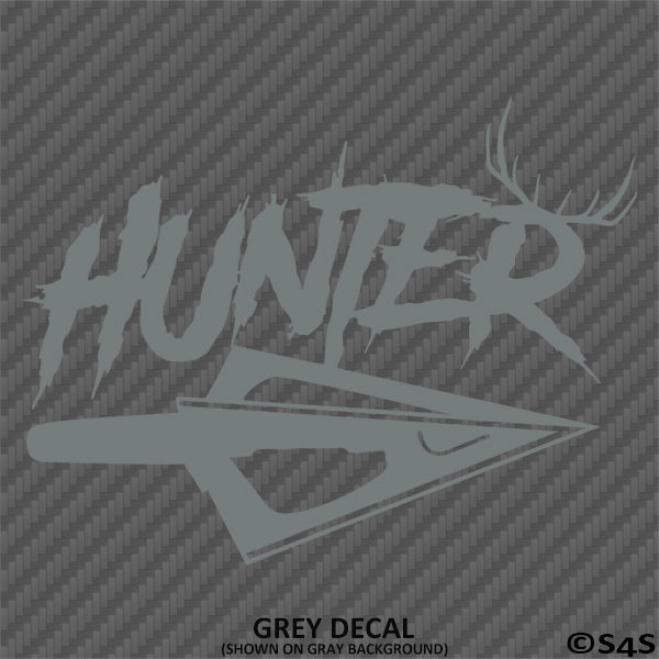 Bow Hunter Arrow and Antlers Vinyl Decal