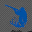 Duck Hunter Aiming Silhouette Vinyl Decal
