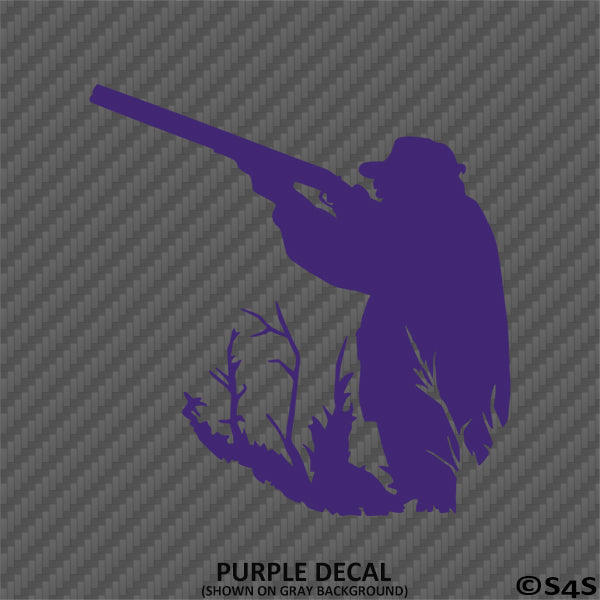 Duck Hunter Aiming Silhouette Vinyl Decal