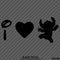 I Love Stitch Disney Inspired Vinyl Decal - S4S Designs