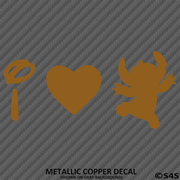 I Love Stitch Disney Inspired Vinyl Decal - S4S Designs
