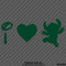I Love Stitch Disney Inspired Vinyl Decal - S4S Designs