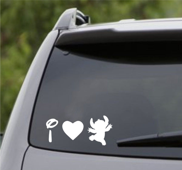 I Love Stitch Disney Inspired Vinyl Decal - S4S Designs