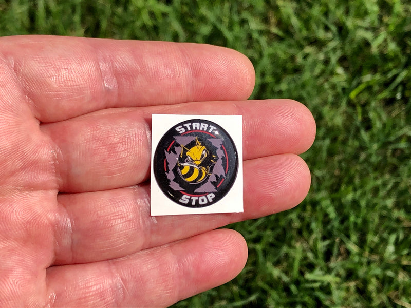 Starter Button Overlay for Dodge Challenger/Charger: Killer Bee Red Ring - S4S Designs