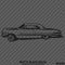 1962-64 Chevy Impala Classic Car Silhouette Vinyl Decal - S4S Designs