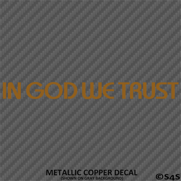 In God We Trust Religious Vinyl Decal