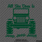 For Jeep: All She Does Is Jeep, Jeep, Jeep Vinyl Decal