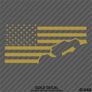 Jeep 4 Door American Flag Vinyl Decal Version 1 - S4S Designs